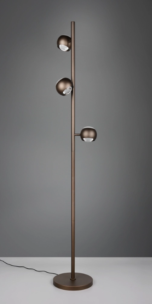 3-Licht-LED-Leselampe Orbit Platinbraun Trio 4017807686654