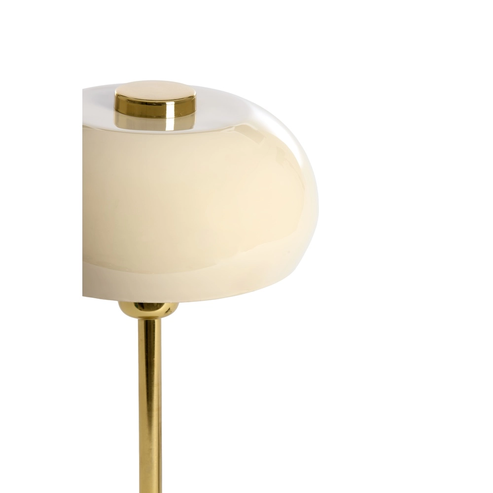 Tischlampe Surin Ø 22cm – glänzend grau mit Gold Light & Living 8717807740924