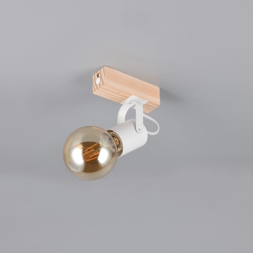 Deckenlampe Lynar Weiß mit Holz Trio 4017807670707
