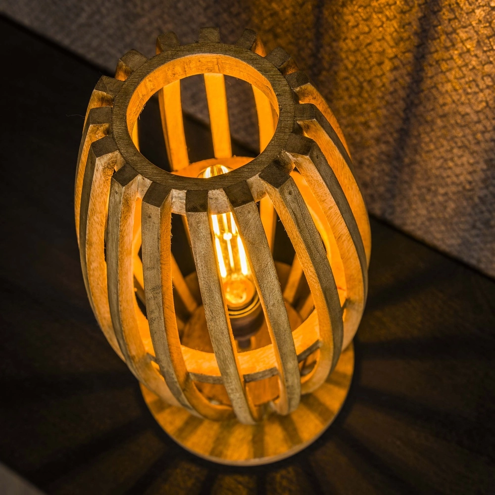 Holztischlampe Orbit 38 cm - 1x E27 Lyora 8716803511088