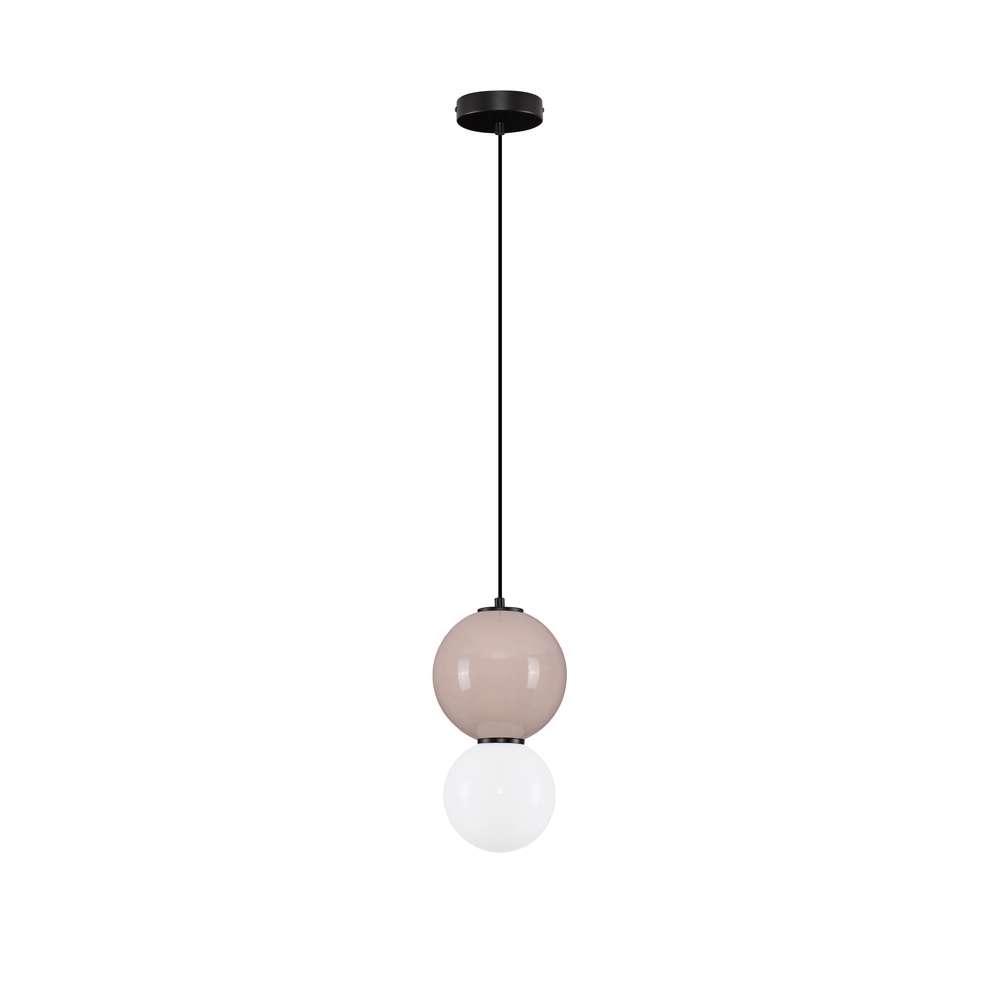 Pendelleuchte Noesis Ø 18cm mokkabraun mit weiß