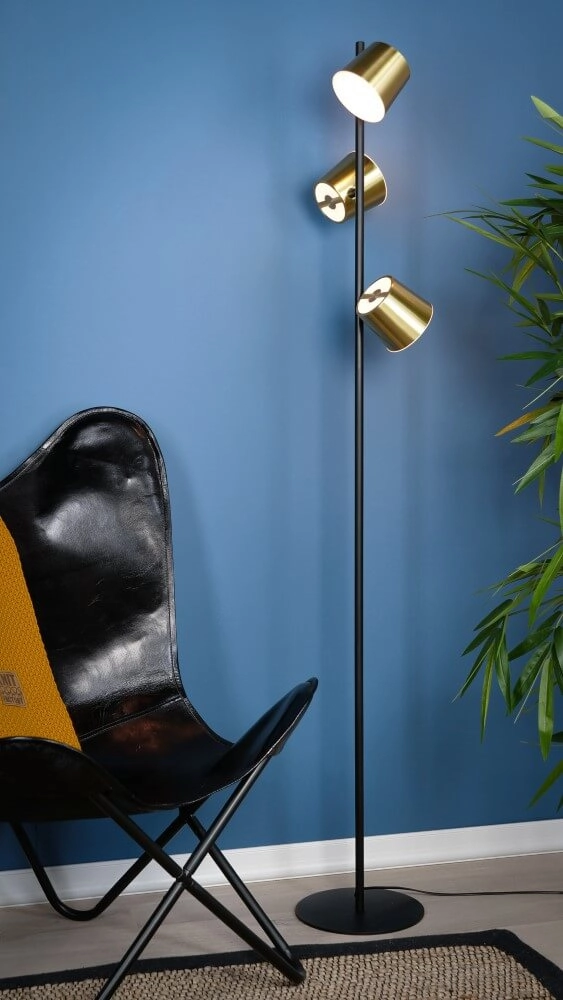 Schwarz mit goldener Stehlampe Altamira Stars of Light 9002759399870