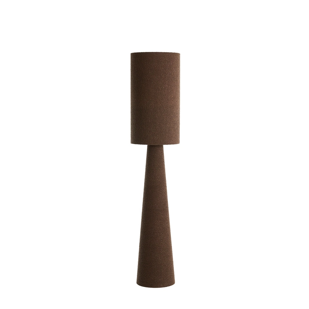 Stehlampe Micky Ø 38 cm – bouclé – braun