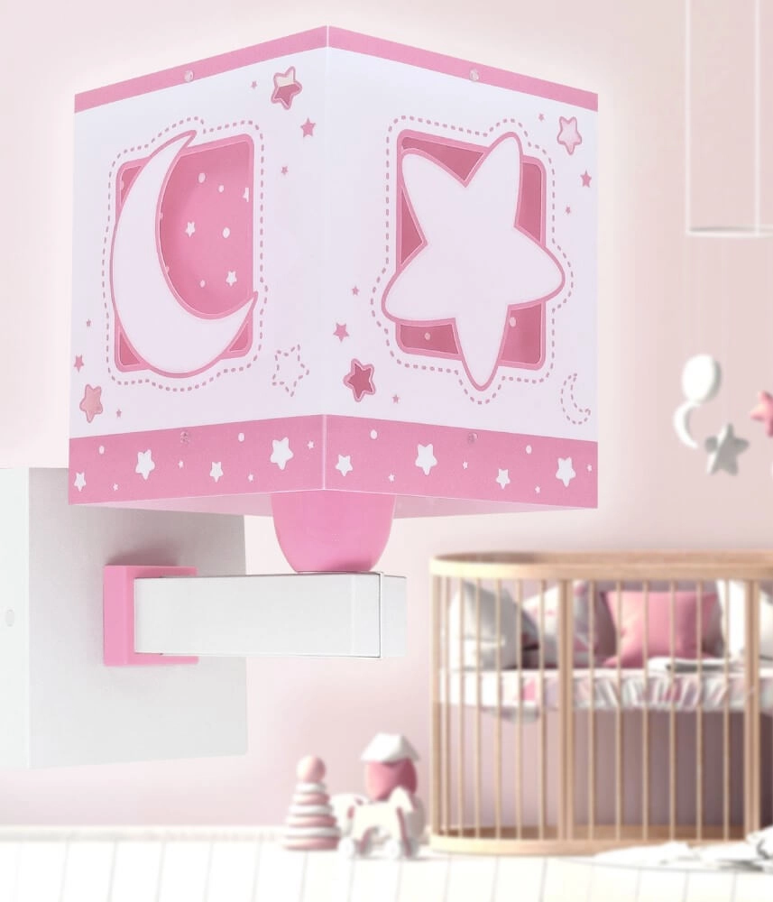 Rosa Wandlampe Moonlight für Kinderzimmer Dalber 8420406001920