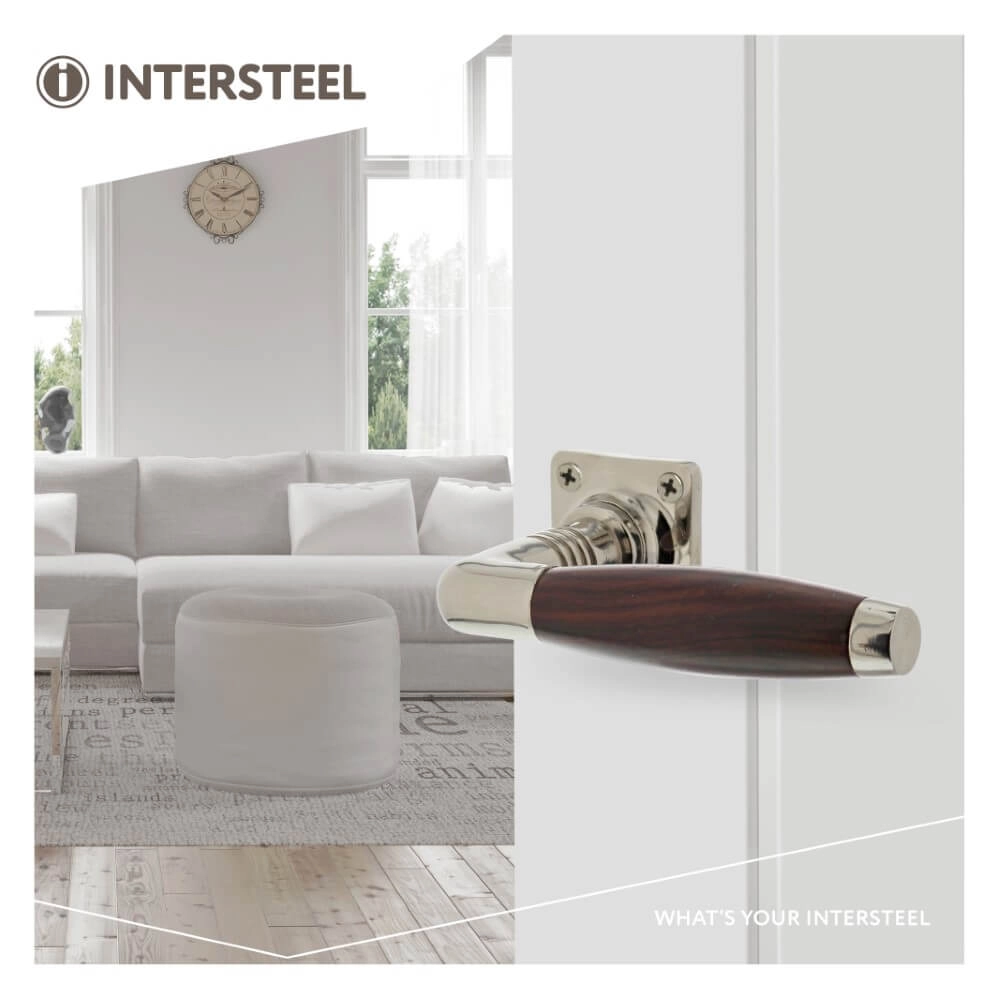 30er Jahre Türgriff Ton Palissander Nickel Intersteel 8714186443699