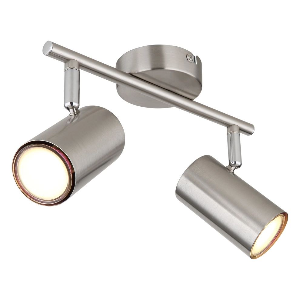2-Licht Deckenlampe Allvi Nickel