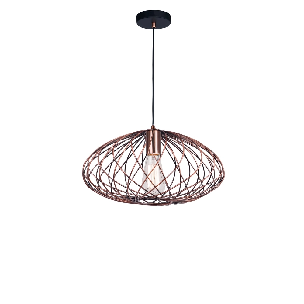 Pendelleuchte Eriberto Ø 35cm rostbraun Lyora 5212017407610