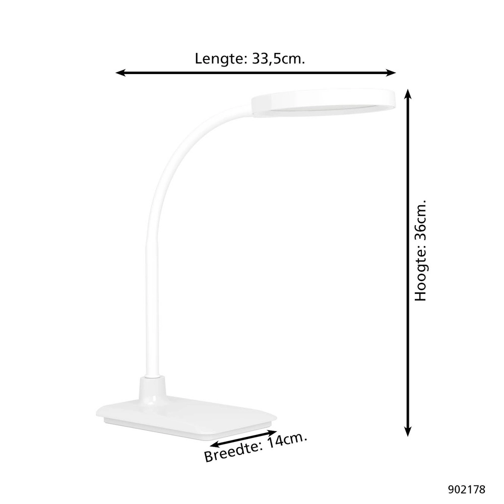 Schreibtischlampe Lauro weiß Eglo 9008606357505