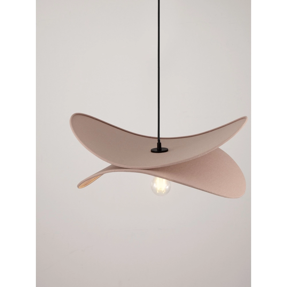 Moderne Pendellampe Luve Schwarz mit Mokkabraun Lyora 5212017493712