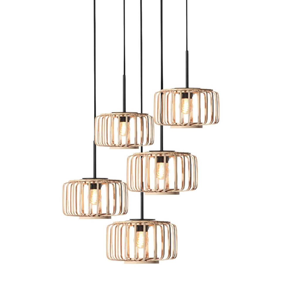 5-flammige Pendelleuchte HaloSwap rund Ø 50cm Steinhauer 8712746183160