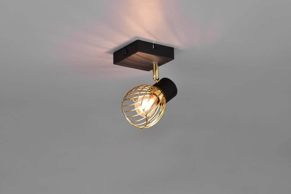 Design-Wandleuchte Ardon schwarz mit gold Trio 4017807560886