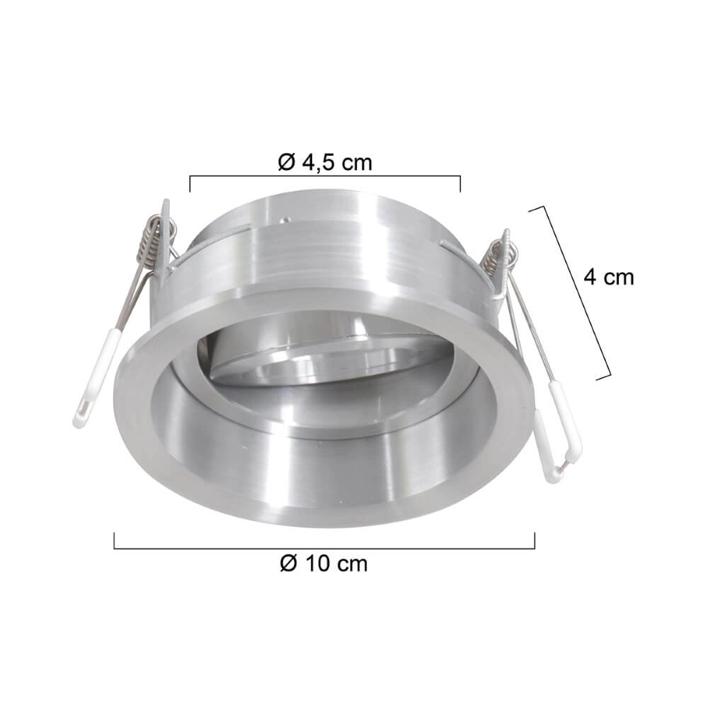 Gebürsteter Einbaustrahler Pelite spot Ø 10cm Steinhauer 8712746152661