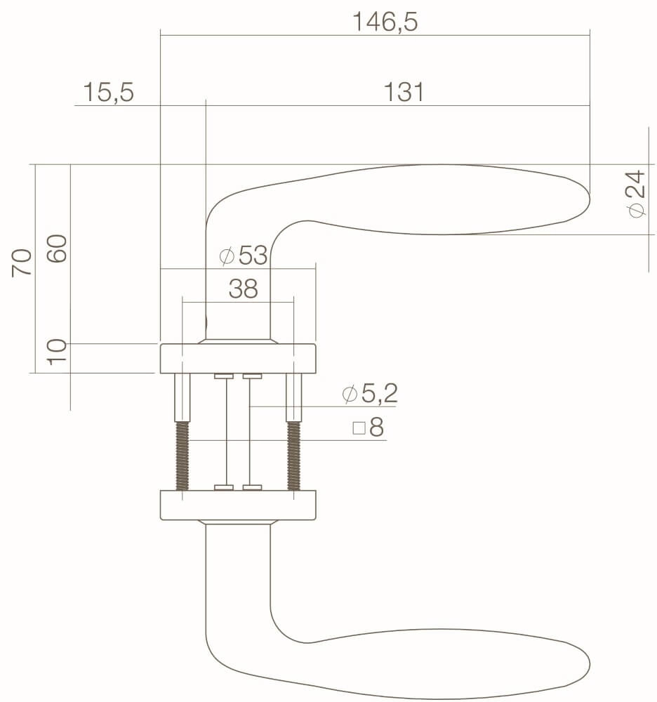 Geformter Türgriff Jupiter Edelstahl Intersteel 8714186058916