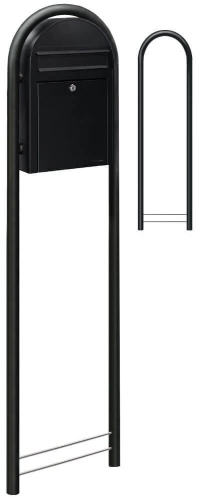 Briefkasten Classic S st9005 Strukturiertes Schwarz Bobi 6417237039323