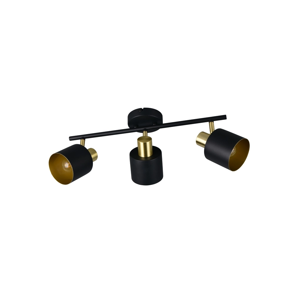 Deckenlampe Eva 3-flammig schwarz mit gold Trio 4017807654660