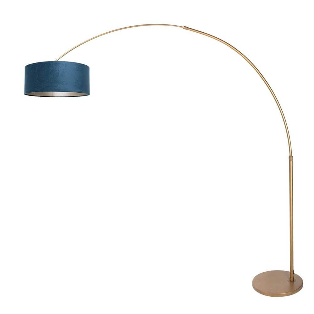 Bogenlampe Sparkled Light bronze mit blauer Kappe Ø 45cm Steinhauer 8712746179880