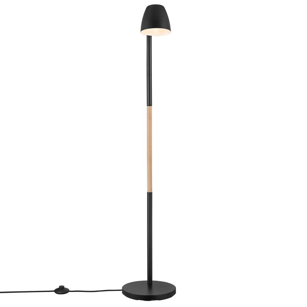 Stehlampe Theo schwarz mit Holz Nordlux 5704924005701