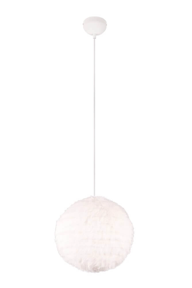 Hängelampe aus Stoff Furry creme Ø 35cm