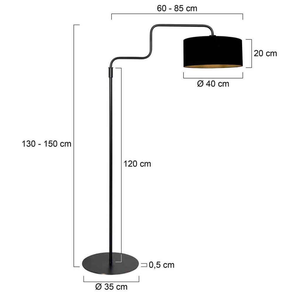 Stehlampe Bloeba schwarz Steinhauer 8712746176933