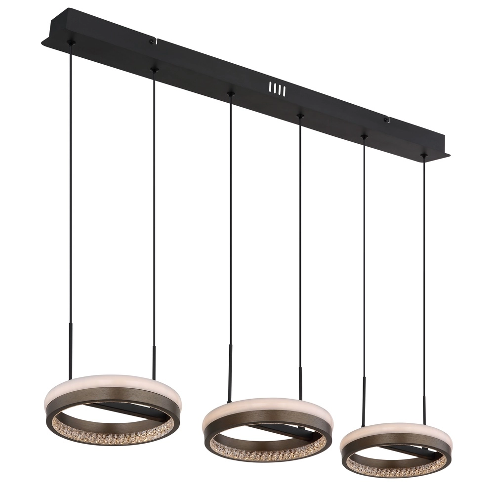 Design-Pendellampe Della Schwarze 3-Lichter Globo 9007371462742