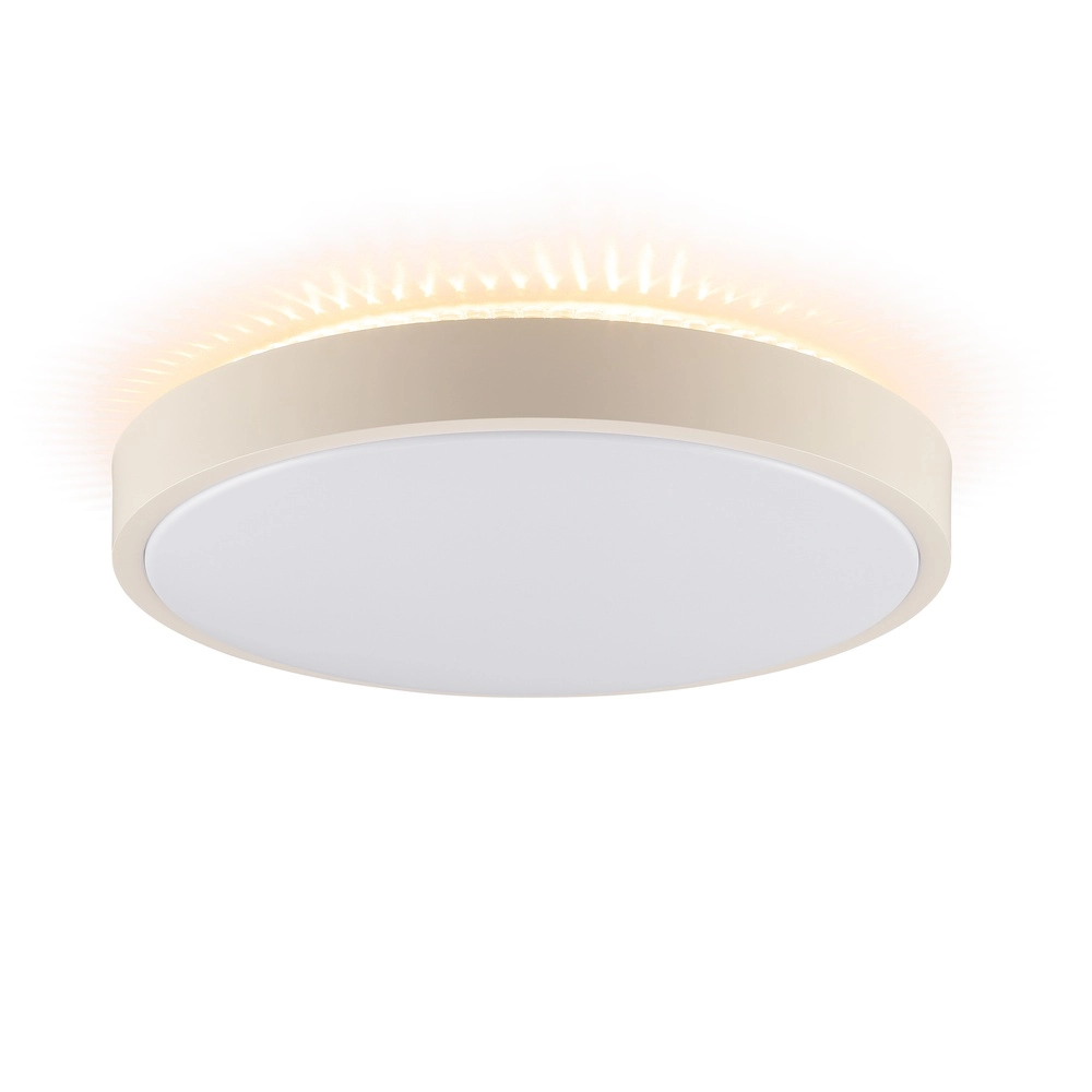 Deckenlicht Solistra Sandbraun mit weißem Ø 34,5 cm Brilliant 4004353477614