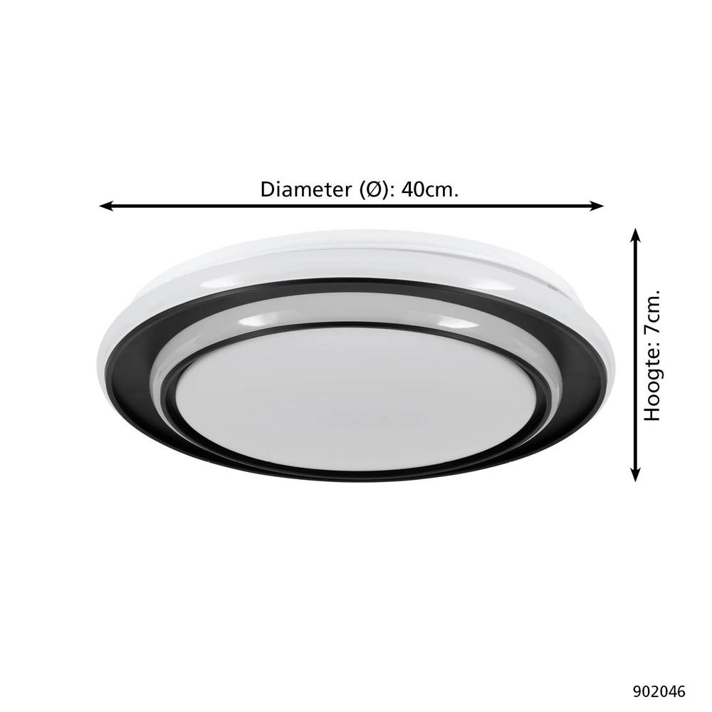 Deckenleuchte Moschetta schwarz Ø 40cm Eglo 9008606357413