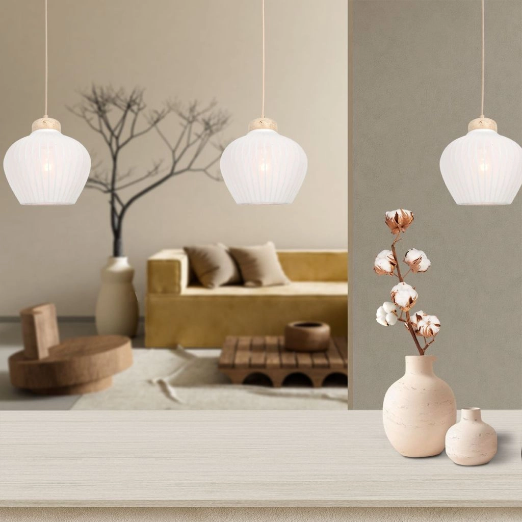 3-Licht Pendellampe Travino Sandbraun Steinhauer 8712746184372