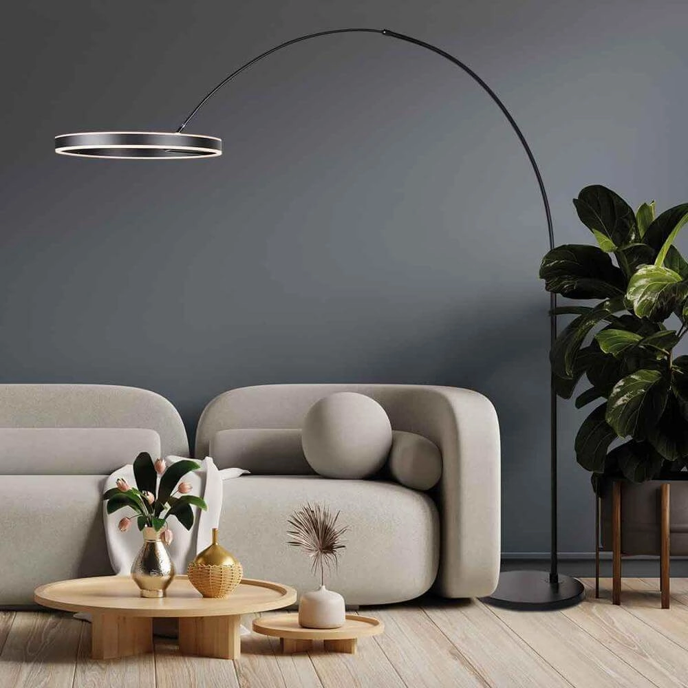 Design-Bogenlampe Ringlux schwarz Steinhauer 8712746176551