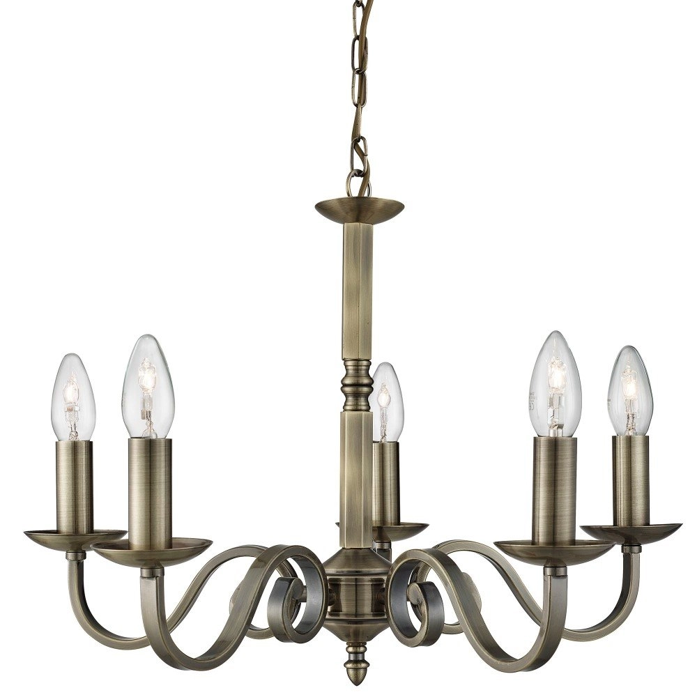 Ländlicher Kronleuchter Richmond 52 cm antike bronze 52 cm