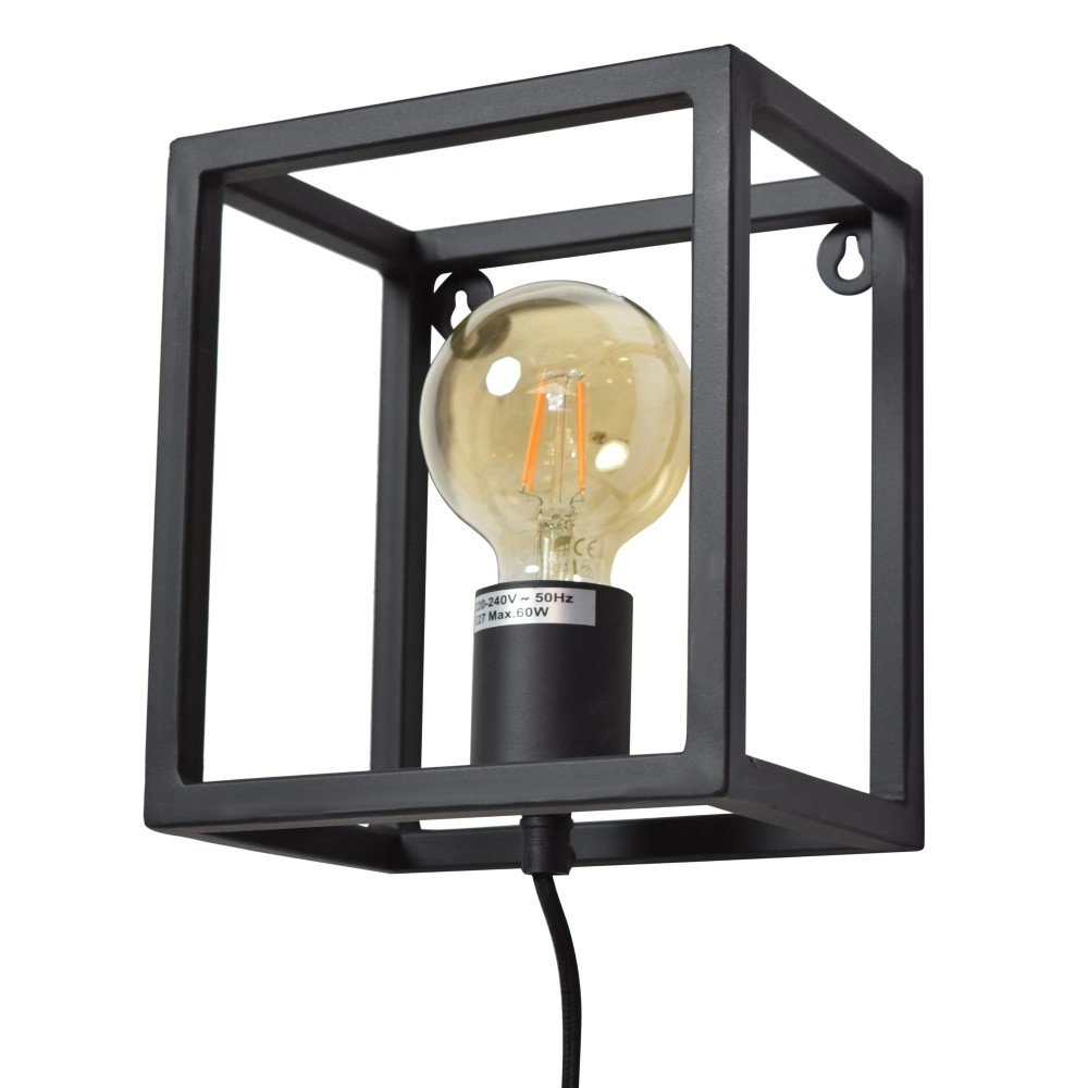 Wandleuchte Frame Mattschwarz