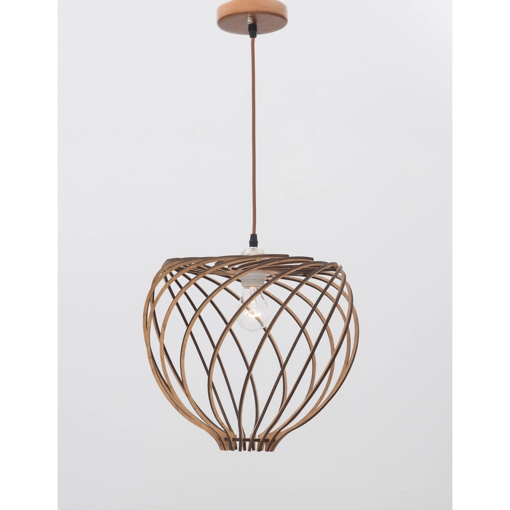 Pendelleuchte aus Holz Adana Ø 35cm Lyora 5212017424952