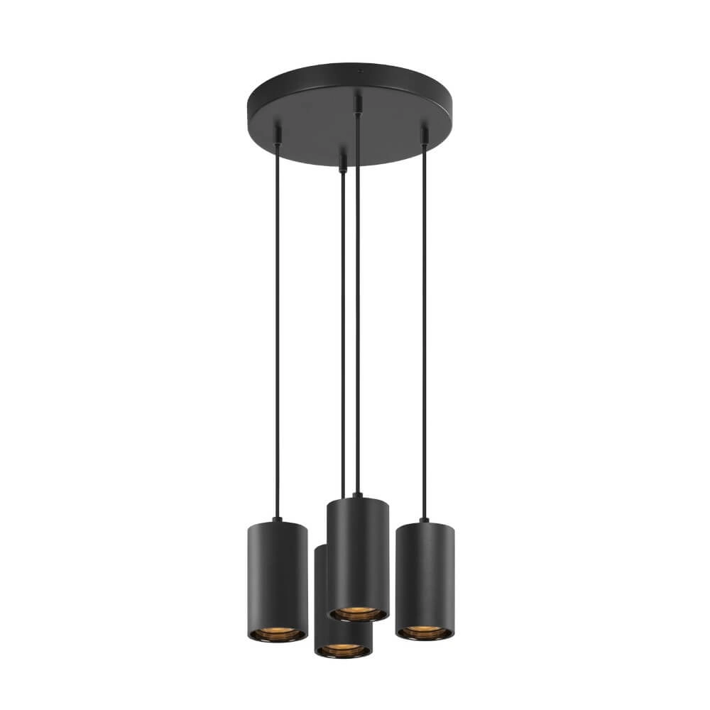 Pendelleuchte Asto Tube schwarz 4x GU10