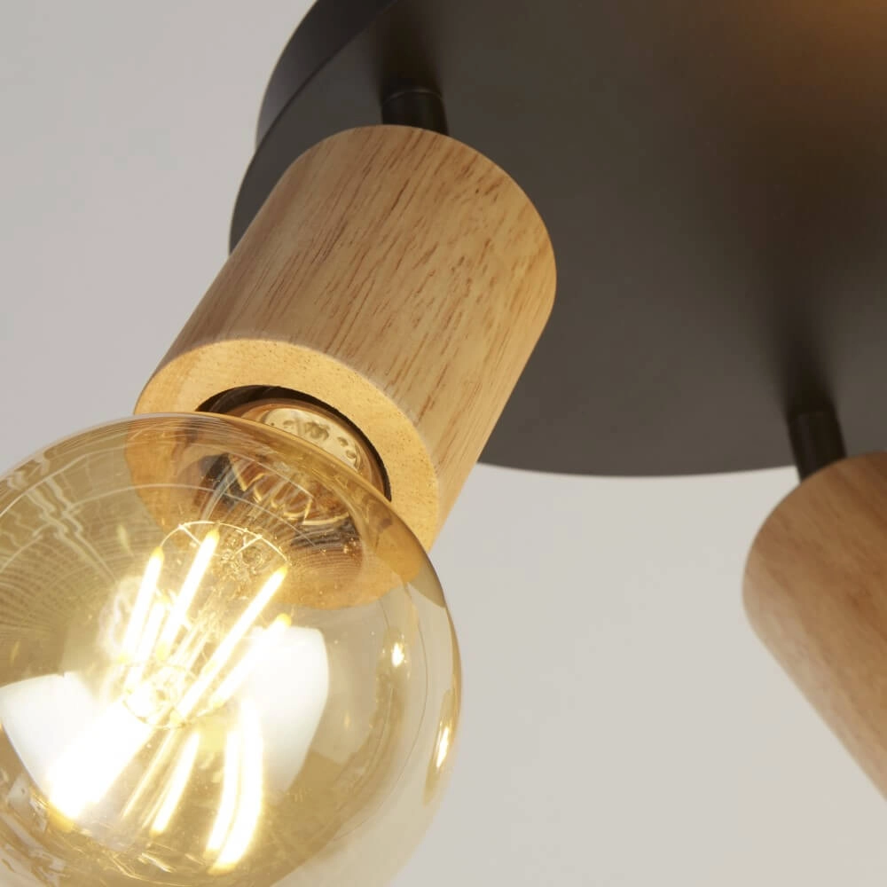 Deckenleuchte aus Holz Spinny 3-flammig Searchlight 5053423228198