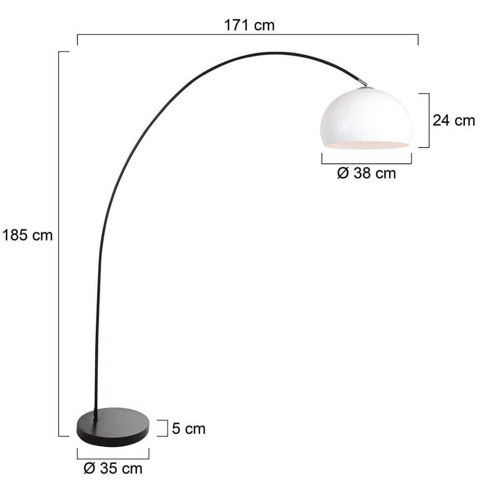 Bogenlampe Solva mit weißer Kuppelkappe Steinhauer 8712746174809
