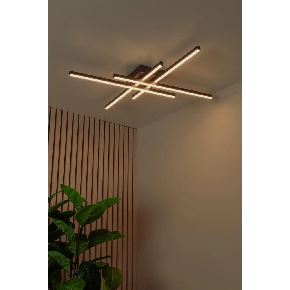 Moderne Deckenlampe Novak schwarz dimmbar Lucide 5411212782946