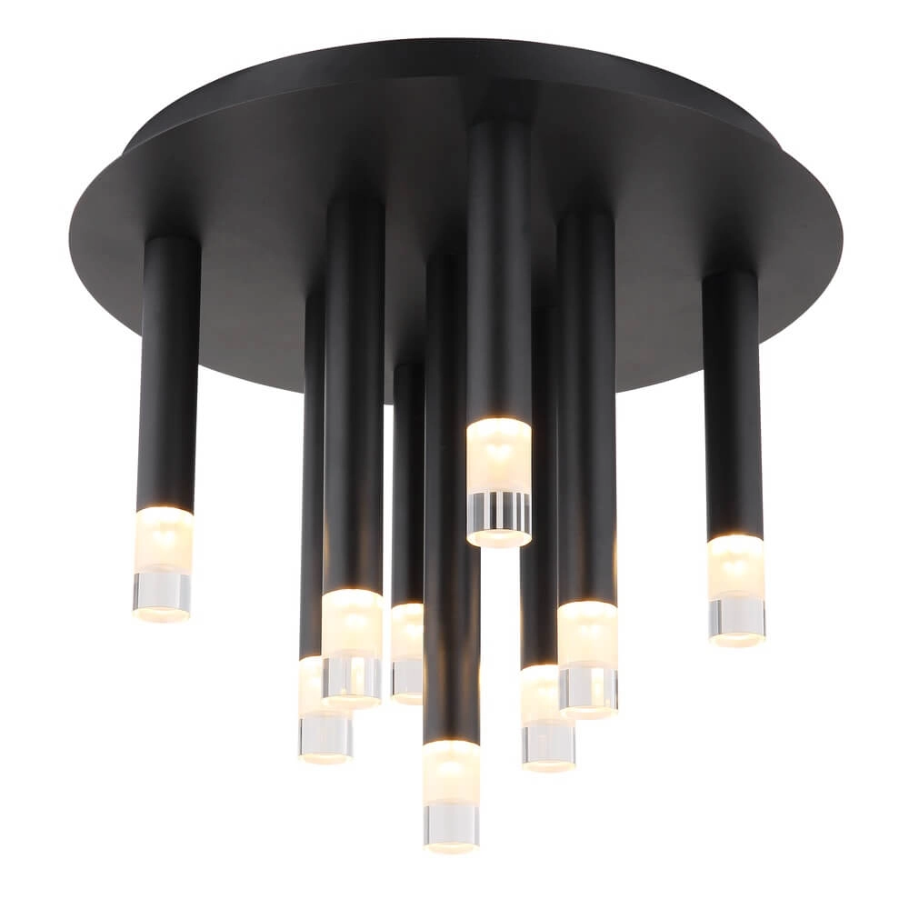 Design-Deckenleuchte Ryan 9-flammig schwarz