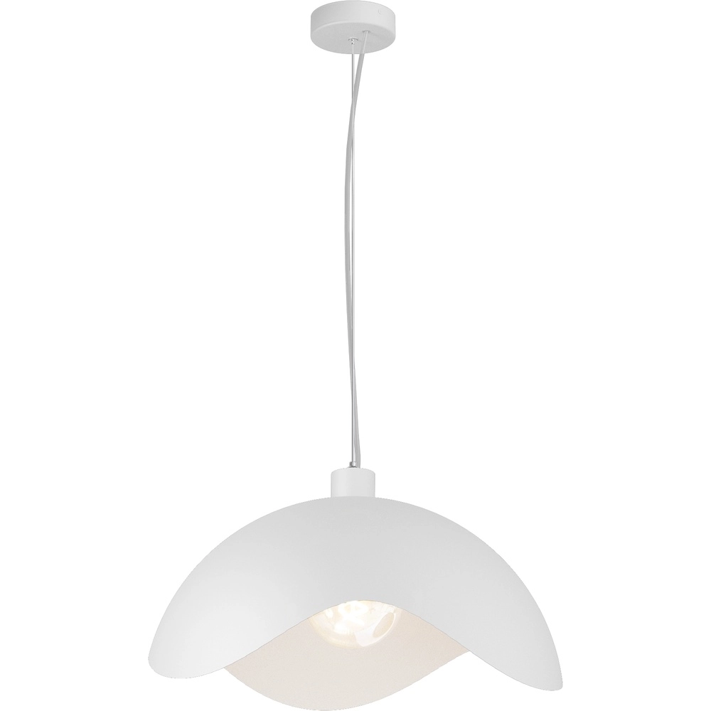 Design-Pendellampe Volta Ø50cm – wellig – weiß