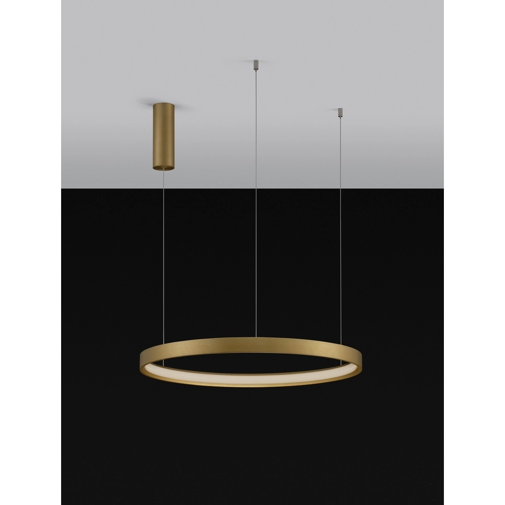Runde Pendelleuchte Perrine gold Ø 60cm Lyora 5212017438447