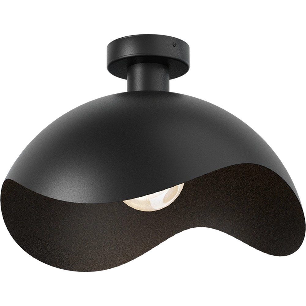 Design-Deckenlampe Volta Ø 40cm – wellig – schwarz