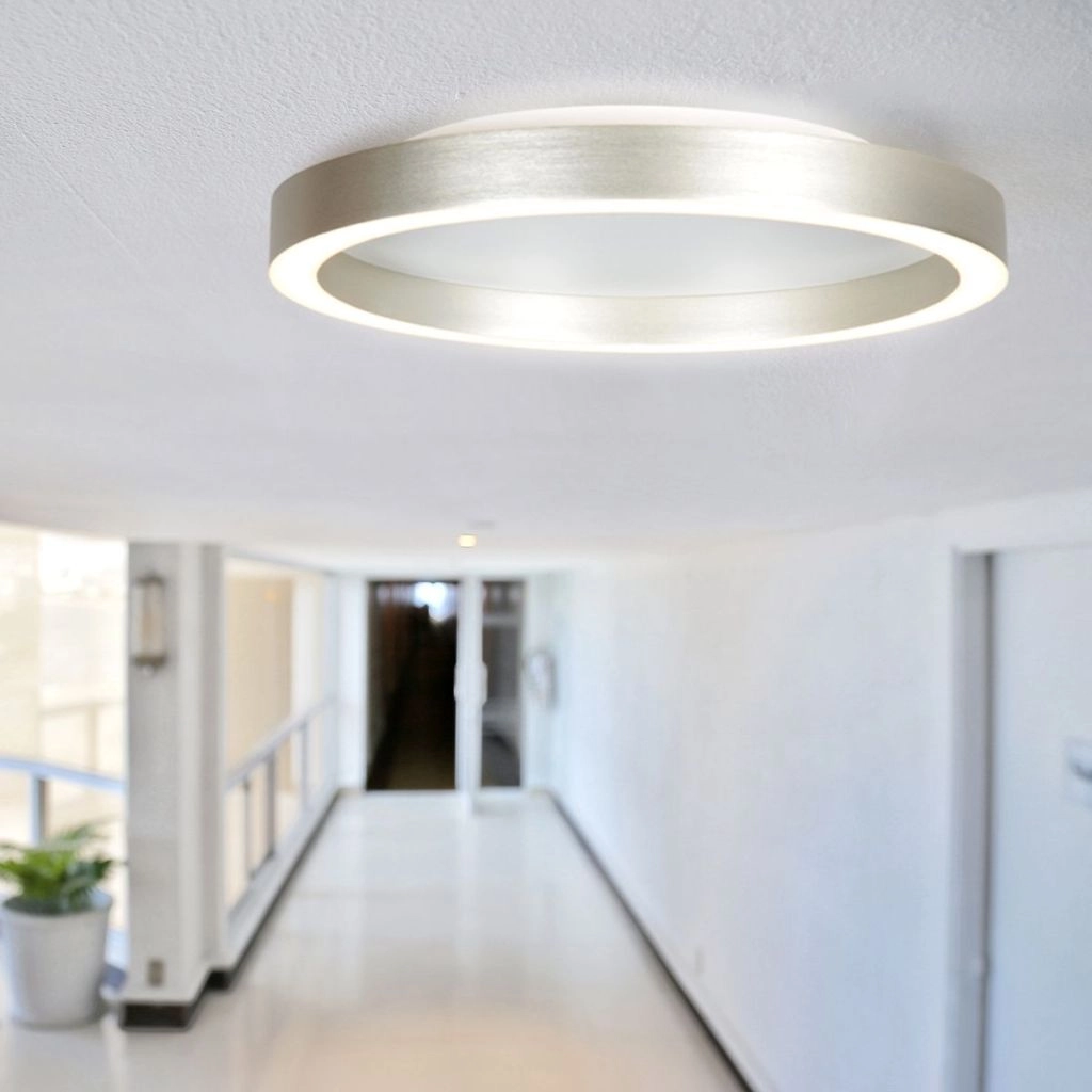 Design-Deckenlampe Ringlux gebürstetes Metall Ø 40 cm Steinhauer 8712746180930