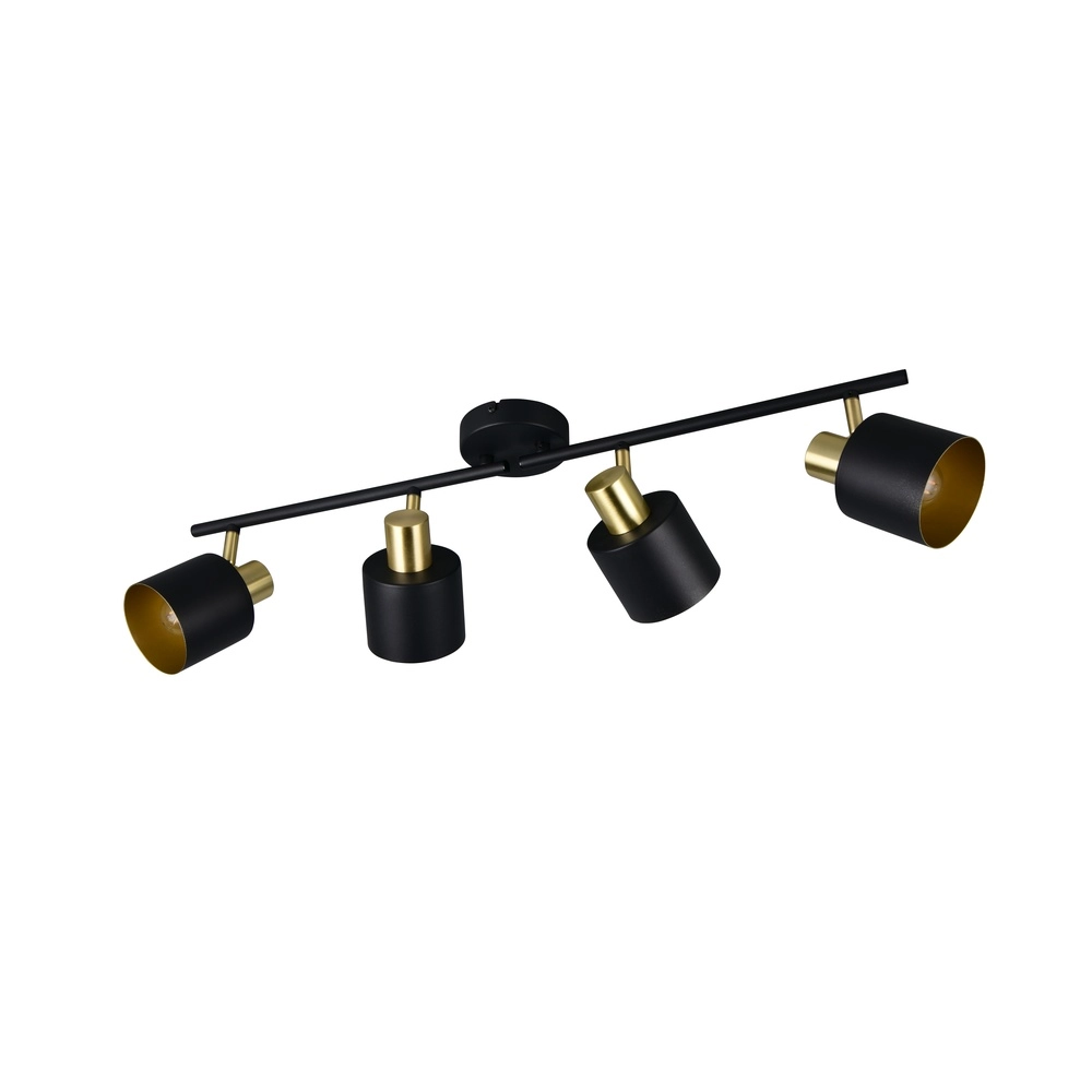 Deckenlampe Eva 4-flammig schwarz mit gold Trio 4017807654677