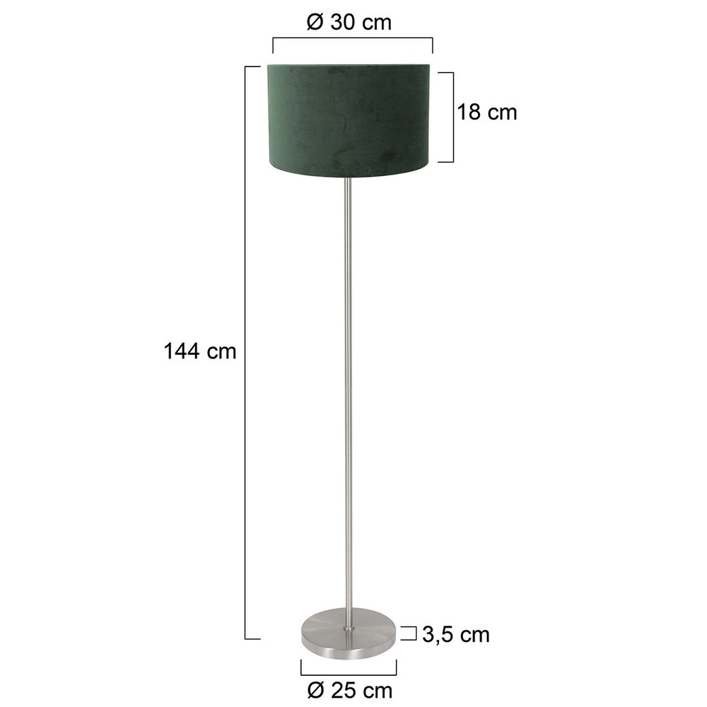 Stehlampe Noor mit grüner Kapuze Steinhauer 8712746182286