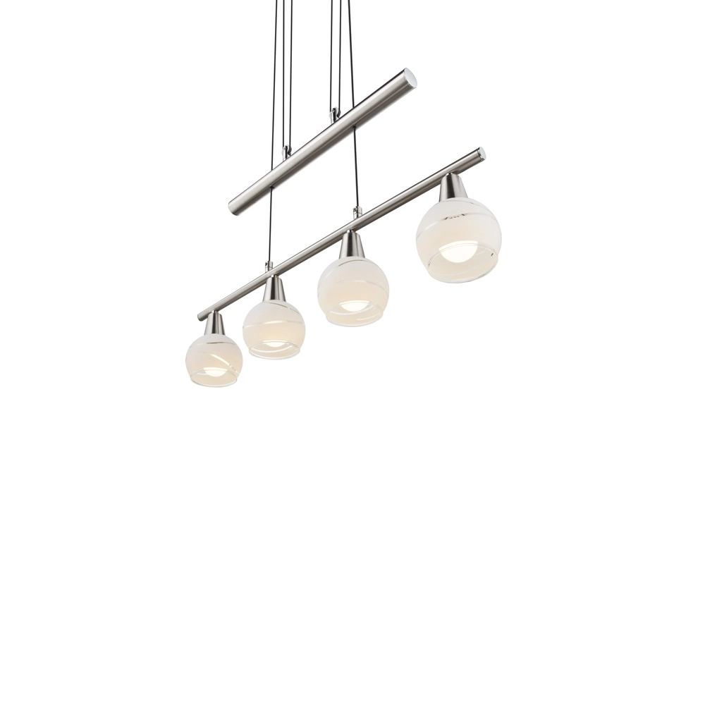 Pendellampe Elliott 4-Light-Nickel Globo 9007371319909