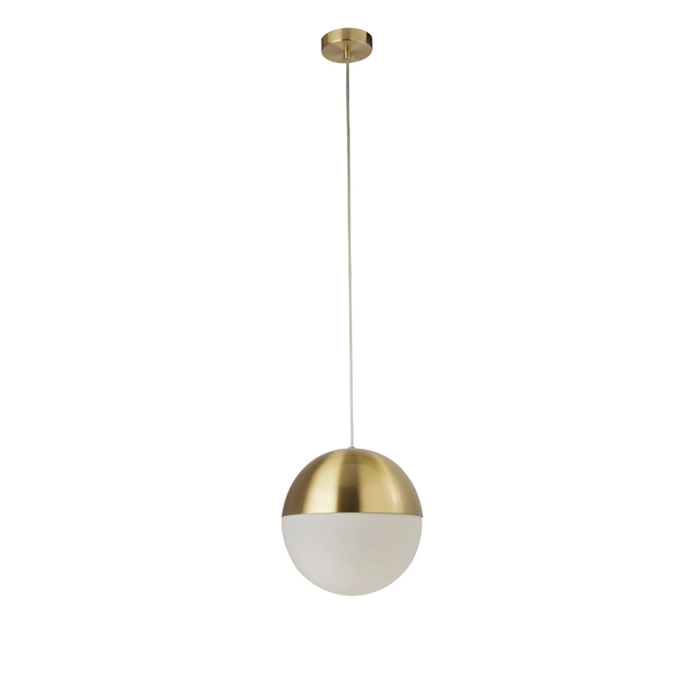 Design-Pendelleuchte Endor Ø 20cm Gold- und Weißglas Searchlight 5053423260655