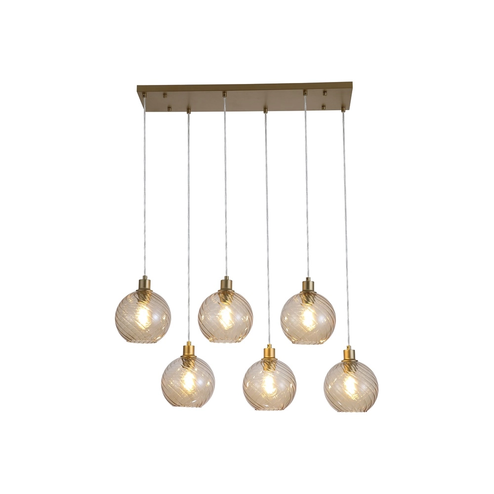Pendelleuchte Radiance 6-flammiges Gold