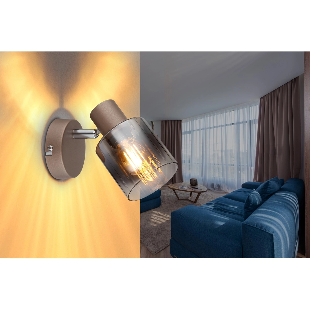 Wandlampe Walton Kaffeebraun Globo 9007371589173