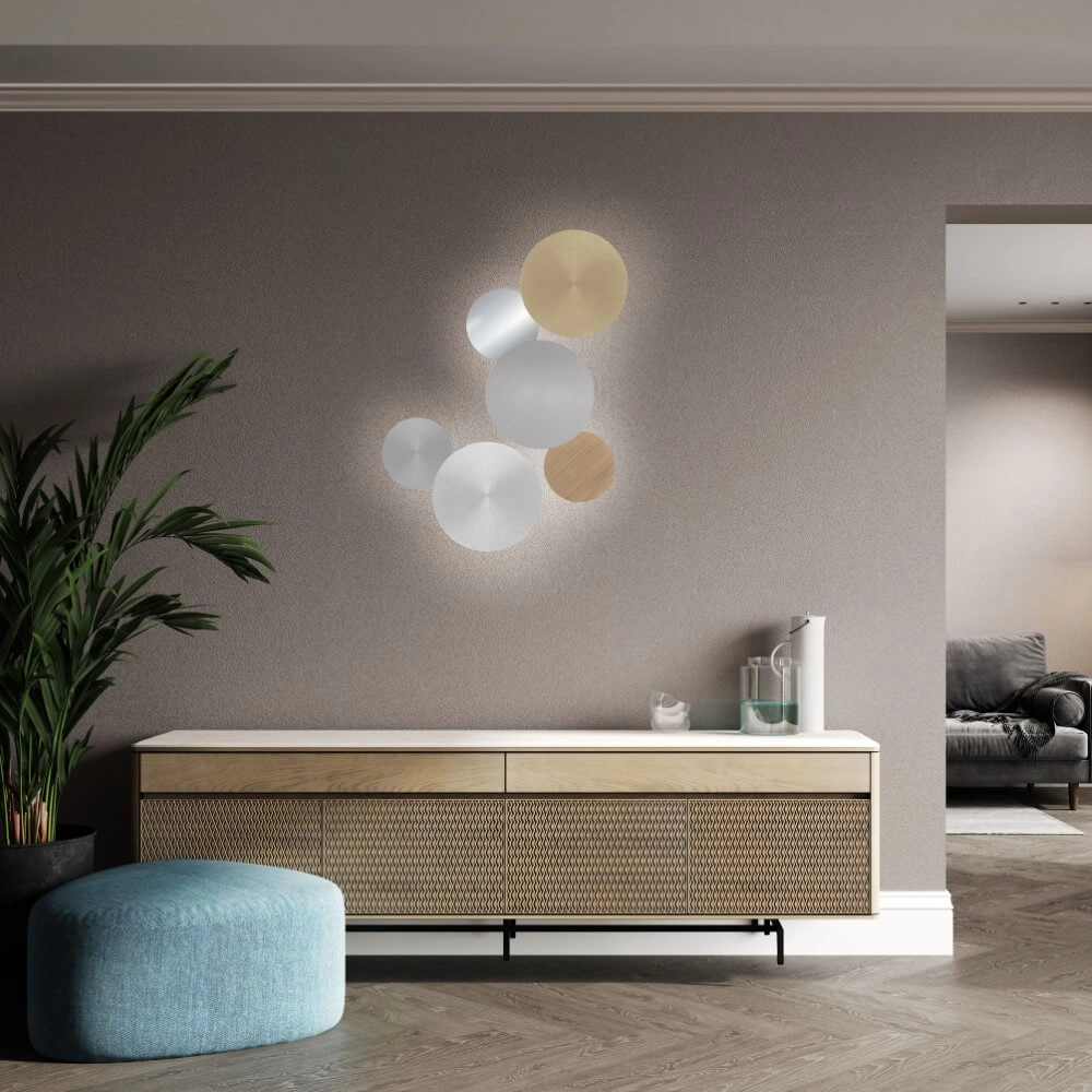 Design-Wandleuchte Akku Puntua Ø 25cm Aluminium Paul Neuhaus 4012248372531