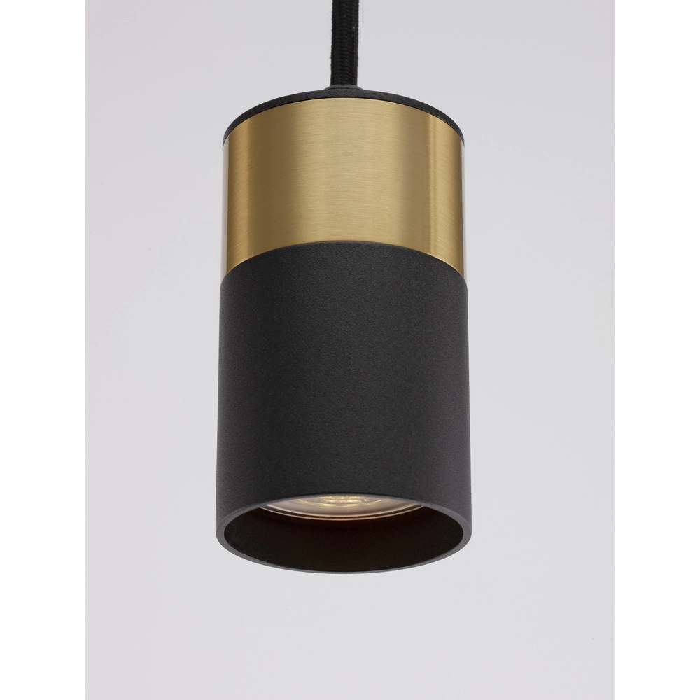 Pendelleuchte Pongo S Single 9,5cm gold mit schwarz