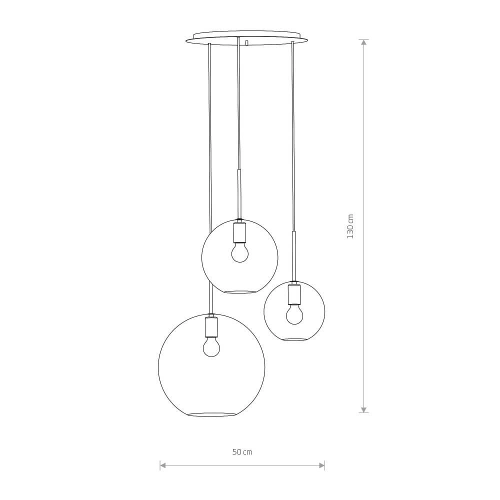 Vide-Hängelampe Sphere mit Glas Lyora 5903139778893