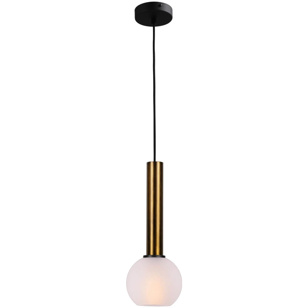 Hängelampe Ø 15cm Bella 2 Antikes Messing mit mattweißem Glas Masterlight 8718121334110